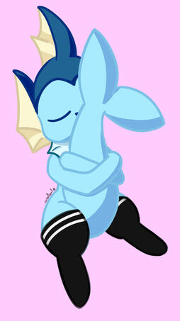 Vaporeon hugging their tail